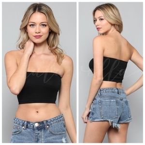 Black seamless bandeau